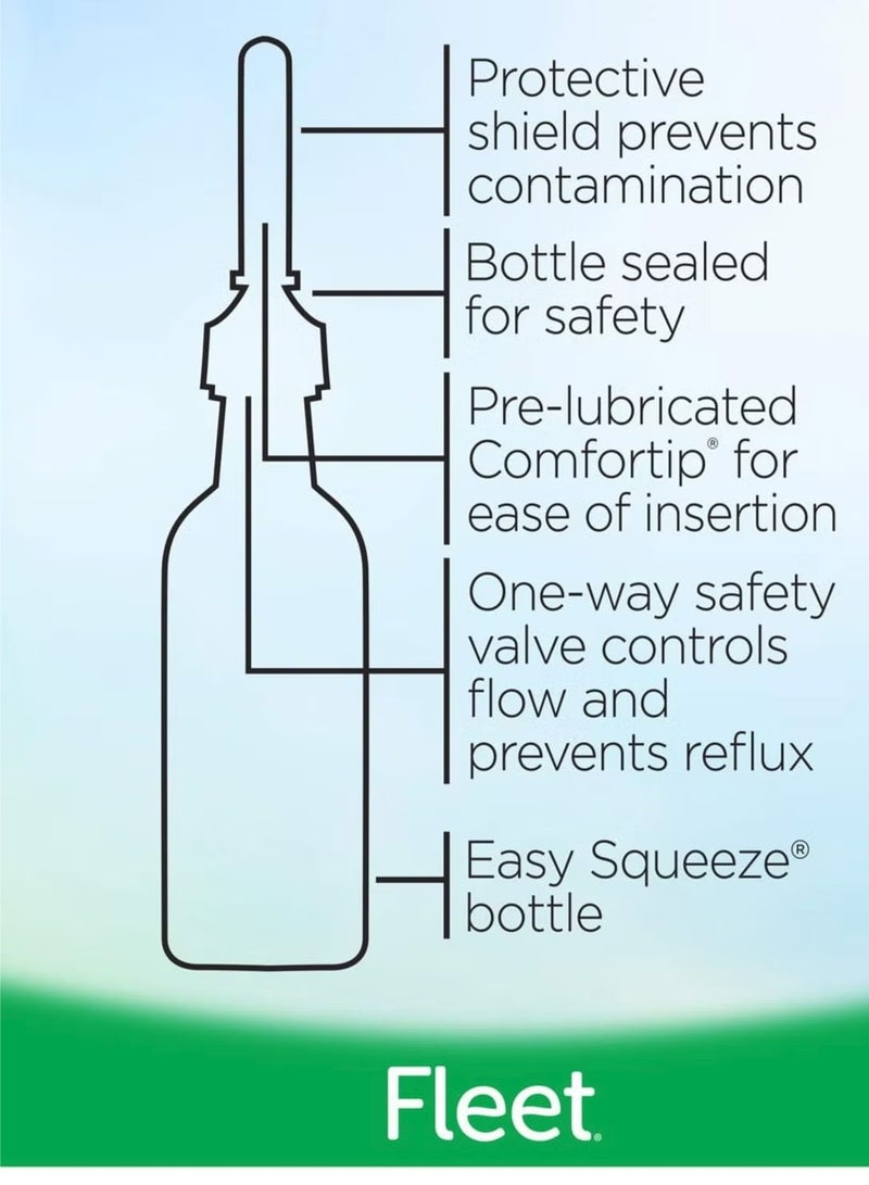 فليت عبوتين من فليت حقنة شرجية لتنظيف الأمعاء والتخلص من الإمساك 133 مل للبالغين - Image 4